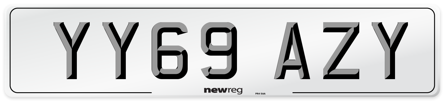 YY69 AZY Number Plate from New Reg